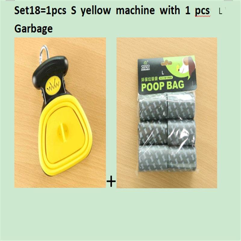 Dog Pet Travel Foldable Pooper Scooper With 1 Roll Decomposable bags Poop Scoop Clean Pick Up Excreta Cleaner Epacket Shipping - ProTrendyz