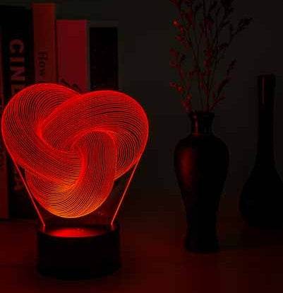 Twist Abstract LED 3D Night Light Touch Colorful Acrylic 3D Table Lamp Decoration Lighting Baby Sleeping Mood Lamp Best Gift - ProTrendyz