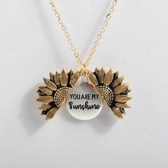 Sunflower Double-layer Lettering Necklace - ProTrendyz