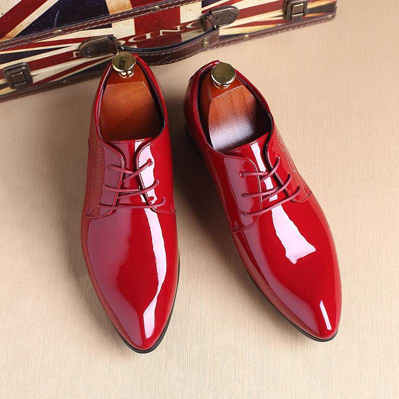 Men Leather Shoes Men Business Casual Dress Shoes Business Casual Leather Shoes Slip-on Black Driving Shoe For Men - ProTrendyz
