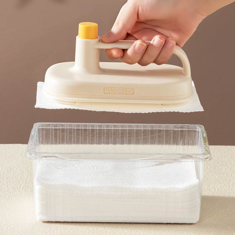 Kitchen Bathroom Toilet Cleaning Magic Brush Glass Wall Cleaning Bath Brush Handle Cleaning Rag Ceramic Window Slot Clean Brush Kitchen Gadgets - ProTrendyz