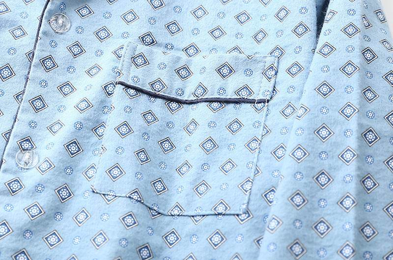 Brushed Cloth Long-sleeved Lapel Pajama Set - ProTrendyz