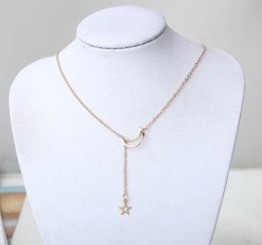 Simple Moon Star Necklace Clavicle Chain Short Necklace - ProTrendyz