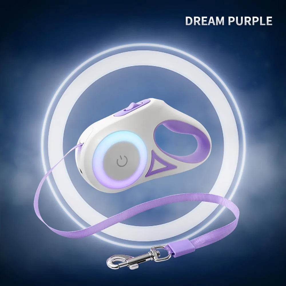 3 And 5M Dog Leash Light Retractable Pet Leads Traction Rope Belt Durable Large Dog Walk Run Leash Lead Automatic Cat Lead Extension - ProTrendyz