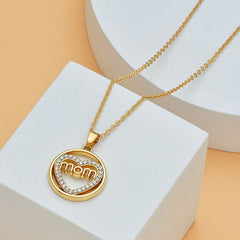 Mother's Day Mom Heart Shape With Diamond Letter Necklace For Women Fine Jewelry Women Accessories Fashion Jewelry - ProTrendyz
