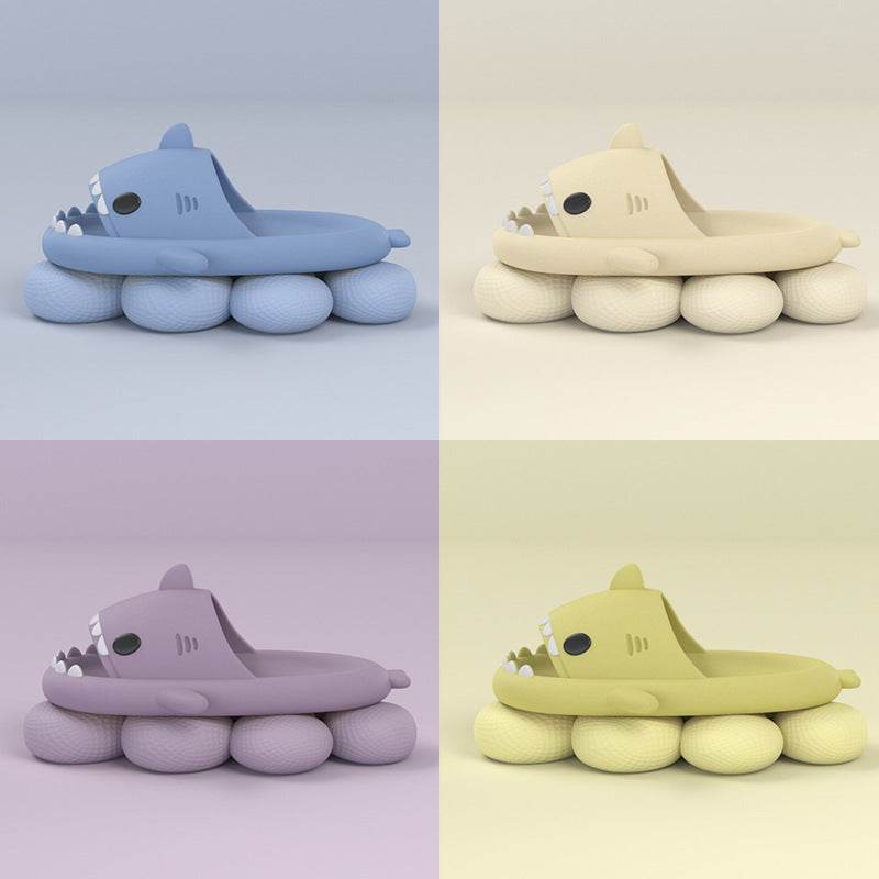 Adult's Slippers Indoor Outdoor Funny Shark Cartoon - ProTrendyz