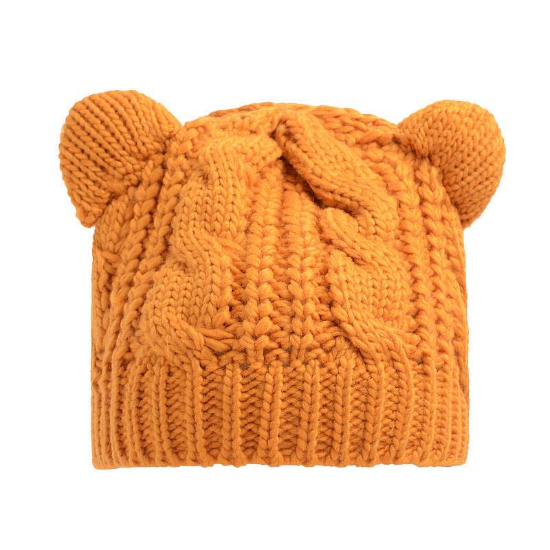 Hand Made 3D Cute Knitted Cat Ear Beanie For Winter - ProTrendyz