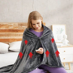 Winter Flannel Heated Blanket Cold Protection Body Warmer Usb Heated Warm Shawl Electric Heated Plush Blanket - ProTrendyz