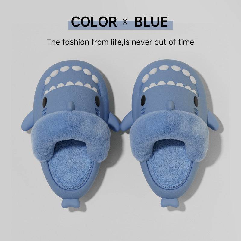 Winter Shark Slippers Detachable Warm Fuzzy Slippers Bedroom House Shoes Women - ProTrendyz