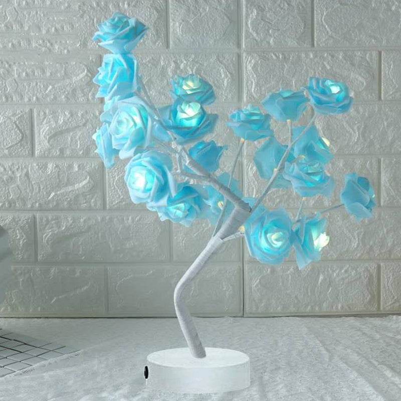 Rose Flower Lamp USB Battery Operated LED Table Lamp Bonsai Tree Night Lights Garland Bedroom Decoration Lights Home Decor - ProTrendyz
