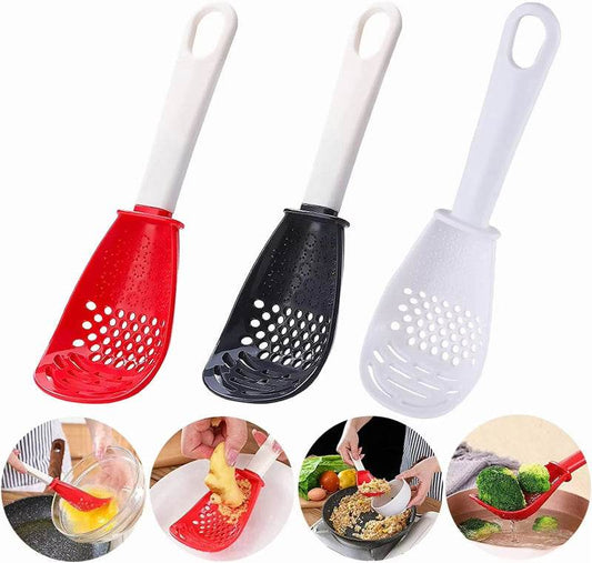 Multifunctional Slotted Spoon Grinding Cooking Spoon Mashed Auxiliary Food Ginger Garlic Spoon Press Potatoe Stir-frying Spatula Kitchen Gadget - ProTrendyz