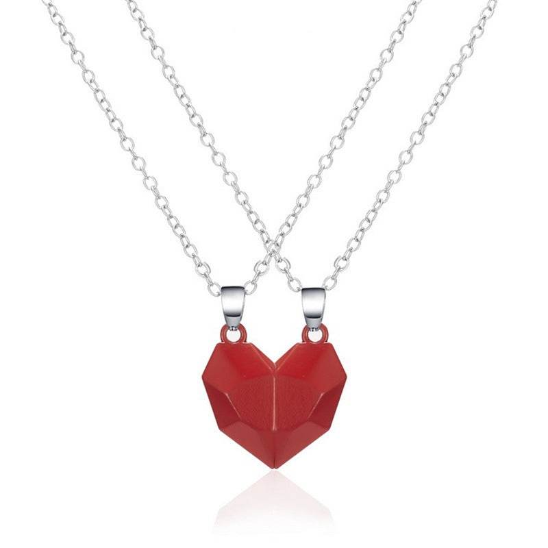 Creative Magnet Necklace Love Heart Broken Men And Women - ProTrendyz
