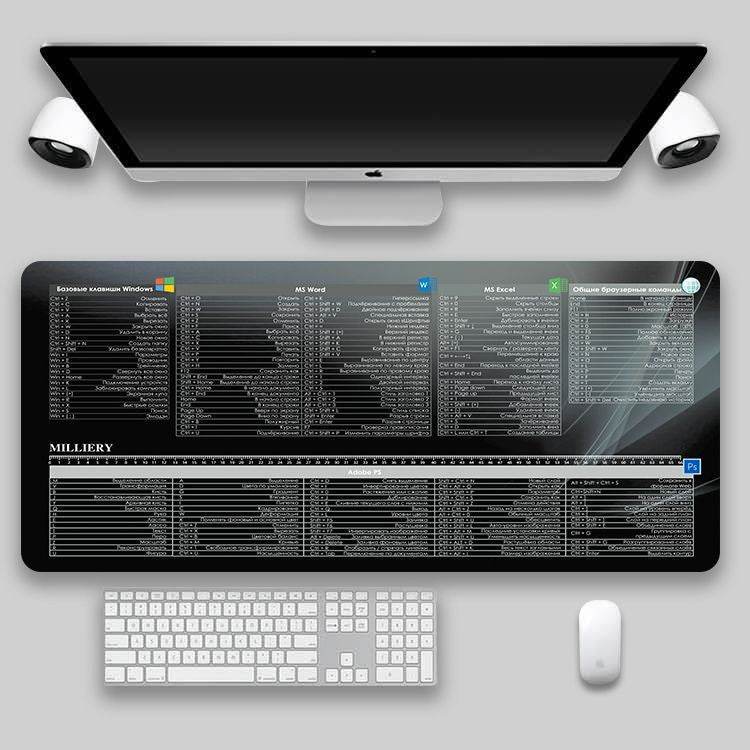 Shortcut Key Mouse Pad Oversized Thickened Desk Keyboard Pad - ProTrendyz