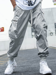 Multi-pocket Cargo Pants Men's Casual Hip-Hop Drawstring Trousers Outdoor Streetwear Sports Pant - ProTrendyz