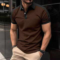 Men's Short Sleeve Business Shirt Summer Casual Polo Shirts - ProTrendyz