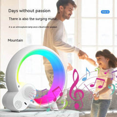 Creative Q Light Analog Sunrise Digital Display Alarm Clock Bluetooth Audio Intelligent Wake-up Q Colorful Atmosphere Light - ProTrendyz