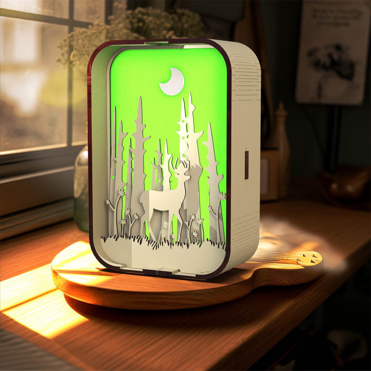 Woodcarving Light Creative Gift Minimalist Bedside Night Light Decoration Desktop Decoration Birthday Gift - ProTrendyz