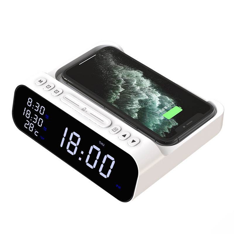15W Three-in-one Wireless Charger Temperature Tester Multi Alarm Clock Fast Charging Mobile Phone Usb Charger Charging Station - ProTrendyz
