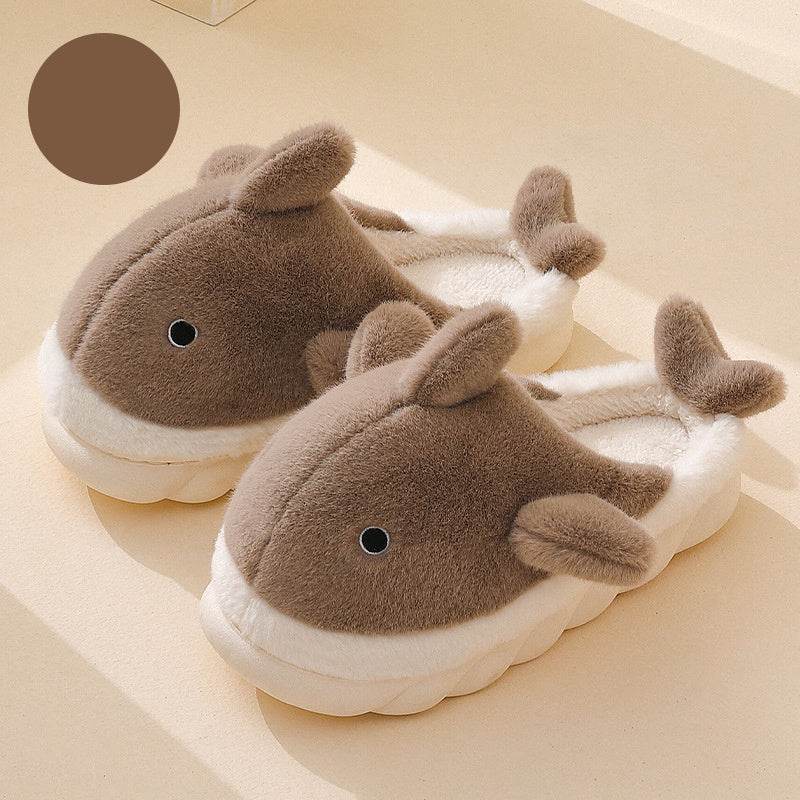 Shark Slippers Soft Sole Furry Shoes Home Bedroom Slippers Women - ProTrendyz