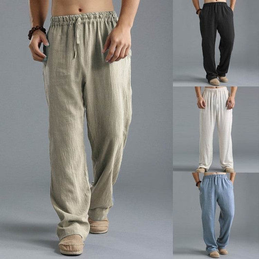 Men's Breathable Linen Loose Casual Sports Pants - ProTrendyz