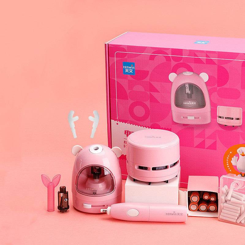 Electric Pencil Sharpener Pencil Sharpener Student Stationery Set - ProTrendyz