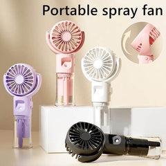 Portable Handheld Spray Fan 4-Speed Water Spray Mist Fan Summer Cooling Artifact USB Charging Summer Supplies Outdoor Mini Fan - ProTrendyz