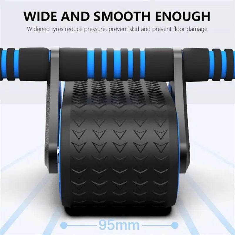Double Wheel Abdominal Exerciser Women Men Automatic Rebound Ab Wheel Roller Waist Trainer Gym Sports Home Exercise Devices US - ProTrendyz
