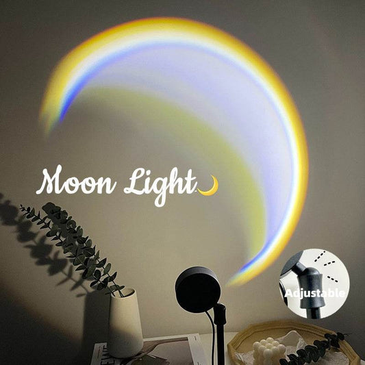 INS USB Moon Lamp LED Rainbow Neon Night Sunset Light Projector Photography Wall Atmosphere Lighting For Bedroom Home Decor - ProTrendyz