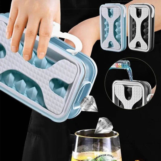 2in1 Portable Silicone Ice Ball Mold Ice Maker Water Bottle Ice Cube Mould Bottle Creative Ice Ball Diamond Curling Summer Kitchen Gadgets - ProTrendyz