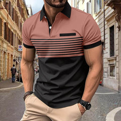 Casual Striped Shirt With Chest Pocket Men Clothing - ProTrendyz