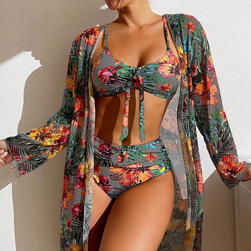 Swimwear Long Sleeved Blouse Three Piece Suit - ProTrendyz