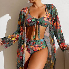 Swimwear Long Sleeved Blouse Three Piece Suit - ProTrendyz