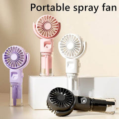Portable Handheld Spray Fan 4-Speed Water Spray Mist Fan Summer Cooling Artifact USB Charging Summer Supplies Outdoor Mini Fan - ProTrendyz