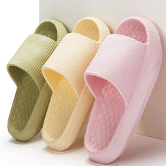 Summer EVA Slippers Solid Color Rhombus Stripe Anti-slip Slippers New Women's Home Shoes - ProTrendyz