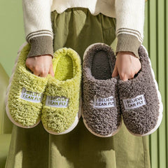 Warm Plush Slippers Home Shoes For Women Couple Winter Slippers - ProTrendyz