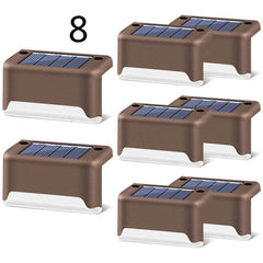 New Upgrade Waterproof LED Solar Fence Lamp Solar Deck Lights Solar Step Light Outdoor For Patio Stairs Garden Pathway Step Yard - ProTrendyz