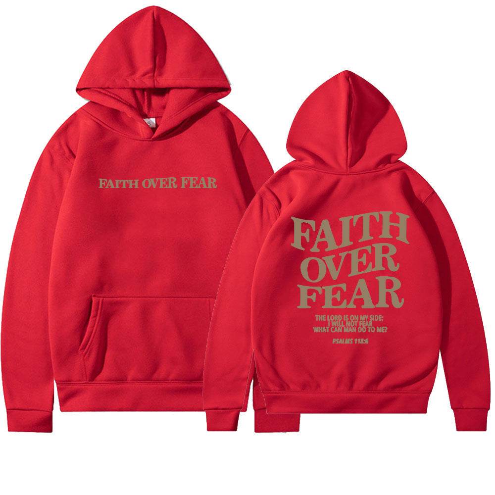 Faith Over Fear Christian Hoodie Christian Sweatshirt Jesus Hoodie Trendy Hoodie Bible Verse Shirt Unisex Aesthetic Clothes - ProTrendyz