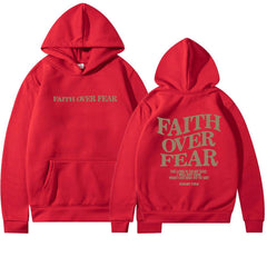 Faith Over Fear Christian Hoodie Christian Sweatshirt Jesus Hoodie Trendy Hoodie Bible Verse Shirt Unisex Aesthetic Clothes - ProTrendyz