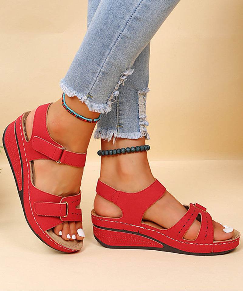 Wedge Sandals Summer Velcro Platform Shoes Women - ProTrendyz