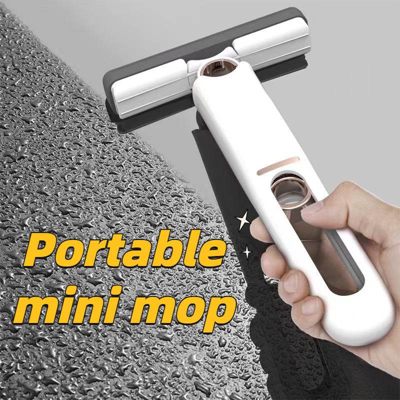 New Portable Self-NSqueeze Mini Mop, Lazy Hand Wash-Free Strong Absorbent Mop Multifunction Portable Squeeze Cleaning Mop Desk Window Glass Cleaner Kitchen Car Sponge Cleaning Mop Home Cleaning Tools - ProTrendyz
