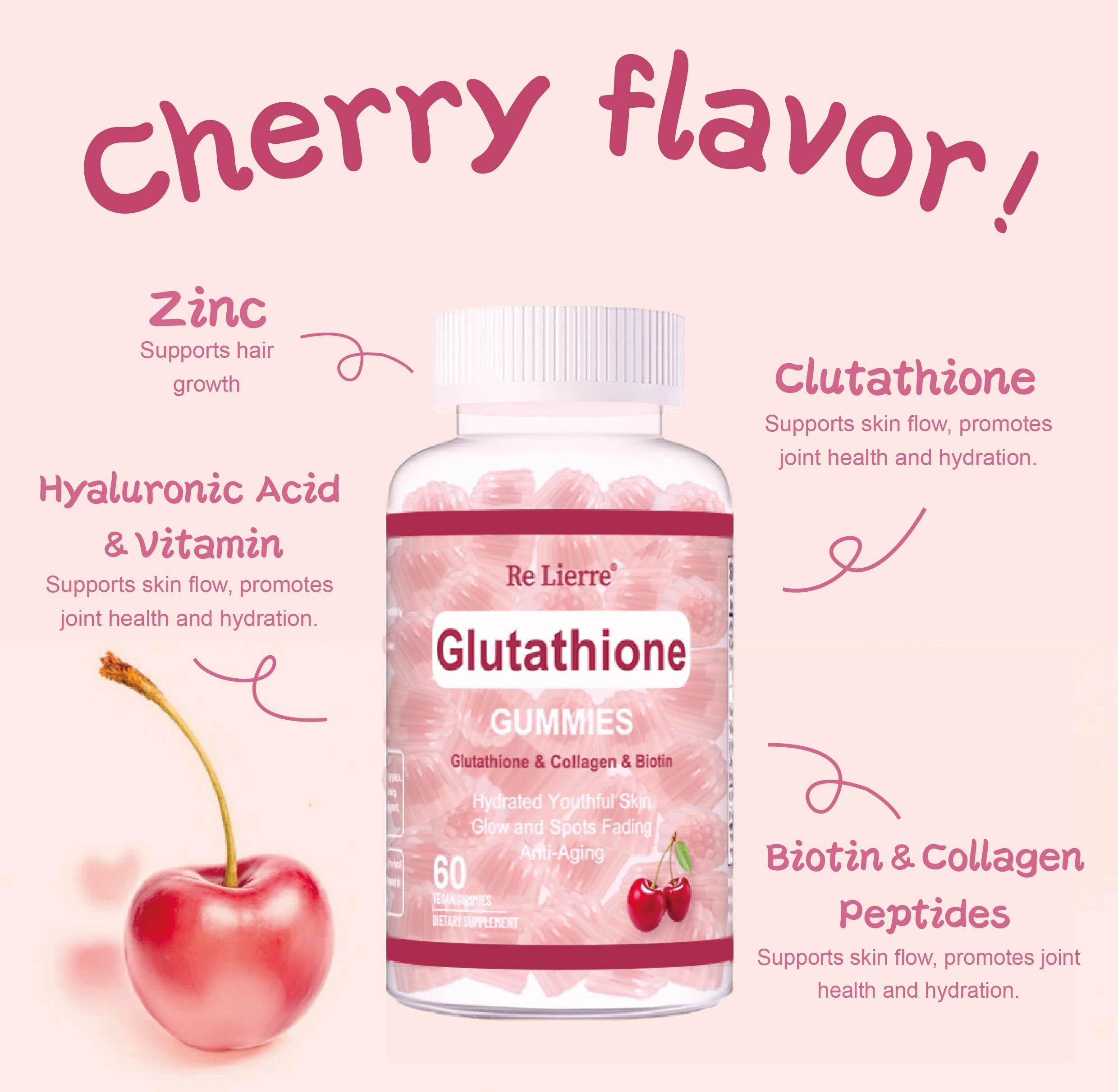 Glutathione Collagen Gummies Cherry - ProTrendyz