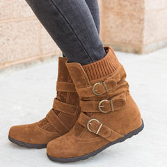 Casual Winter Boots Strap Buckle Shoes - ProTrendyz