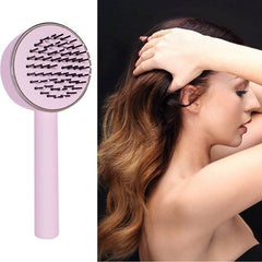 3D Air Cushion Massager Brush With Retractable Bristles Self Cleaning Hair Brush Massage One-key Self-cleaning Hair Brush Anti-Static Airbag Massage Comb For Women Curly Hair Brush - ProTrendyz