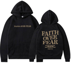 Faith Over Fear Christian Hoodie Christian Sweatshirt Jesus Hoodie Trendy Hoodie Bible Verse Shirt Unisex Aesthetic Clothes - ProTrendyz