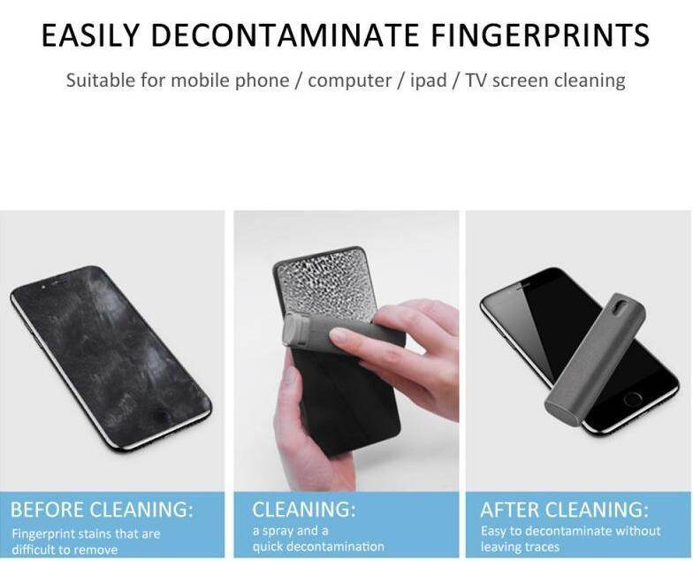 2 In 1 Phone Computer Screen Cleaner Kit For Screen Dust Removal Microfiber Cloth Set - ProTrendyz