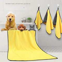 Dog Towels For Drying Dogs Drying Towel Dog Bath Towel, Quick-drying Pet Dog And Cat Towels Soft Fiber Towels Robe Super Absorbent Quick Drying Soft Microfiber Pet Towel For Dogs, Cats Yellow - ProTrendyz