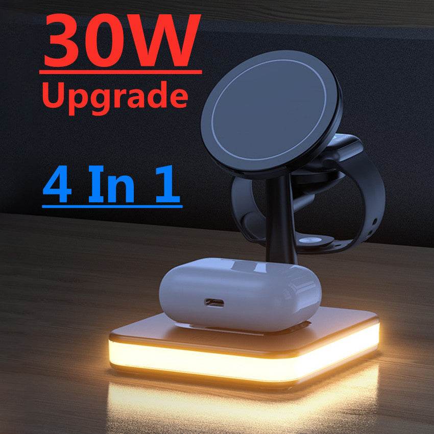 4 In 1 Magnetic Wireless Charger Stand Fast Charging Dock Station - ProTrendyz