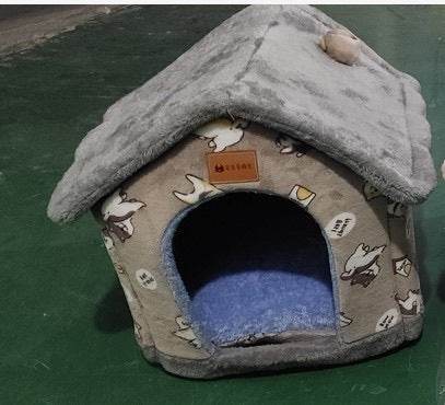 Foldable Dog House Pet Cat Bed Winter Dog Villa Sleep Kennel Removable Nest Warm Enclosed Cave Sofa Pets Supplies - ProTrendyz