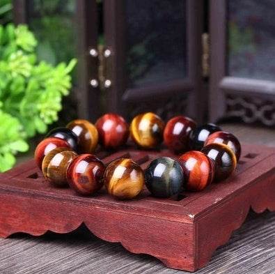 Tiger Eye Bracelet Natural Crystal Stone Buddha Bead Bracelet - ProTrendyz