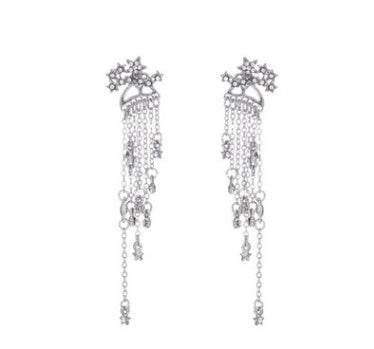 Shining Star Tassel Earrings Back Hanging Exquisite Earrings - ProTrendyz